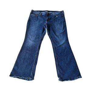 Silver Womans 20 Suki Slim Boot Size Western Stretch Dark Wash Denim Jeans